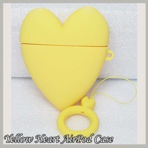 Yellow Heart AirPod Case